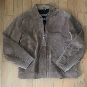 Liz Clairborne Brown Suede Jacket M EUC